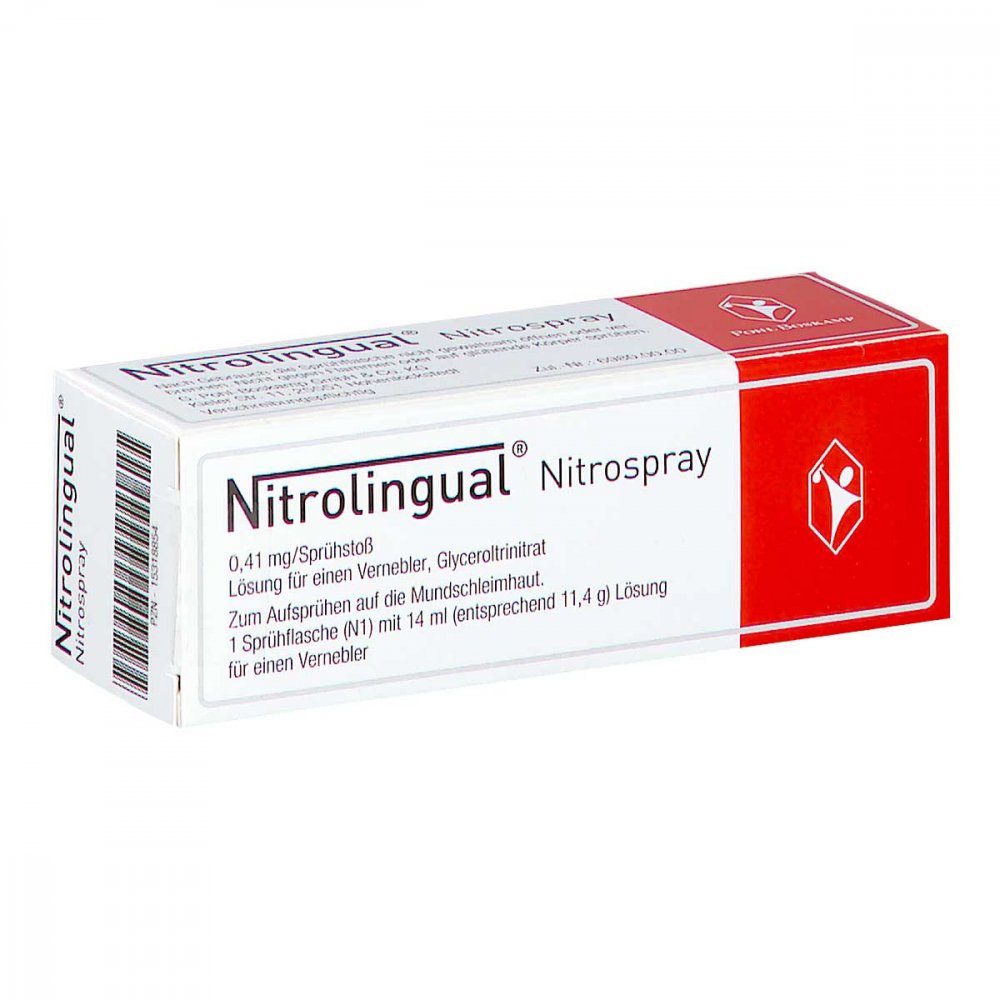 Das Produktfoto zeigt Nitrolingual Nitrospray Lösung F.E.Vernebler (11.4 g) PZN 15318854