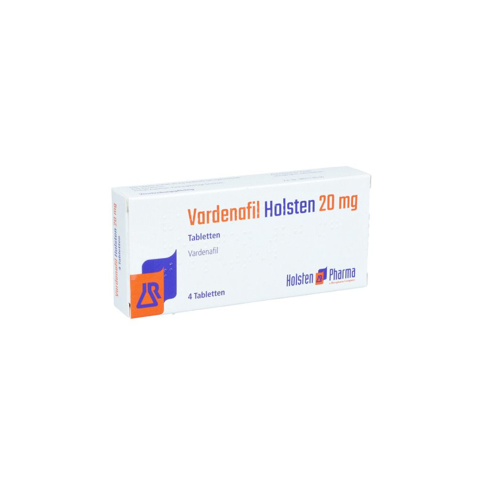 Das Produktfoto zeigt Vardenafil Holsten 20 Mg Tabletten (4 stk) PZN 15318995