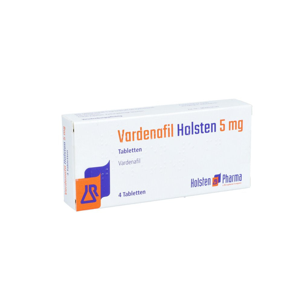Das Produktfoto zeigt Vardenafil Holsten 5 Mg Tabletten (4 stk) PZN 15319061
