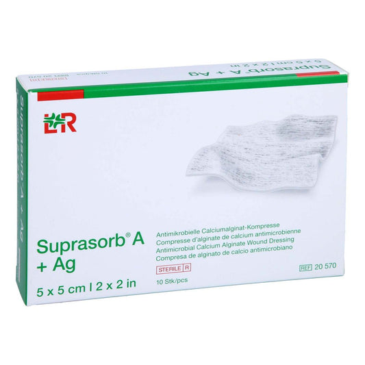 Suprasorb A+Ag Antimik.Cal.Alginat Kompr.5x5 Cm (10 stk)
