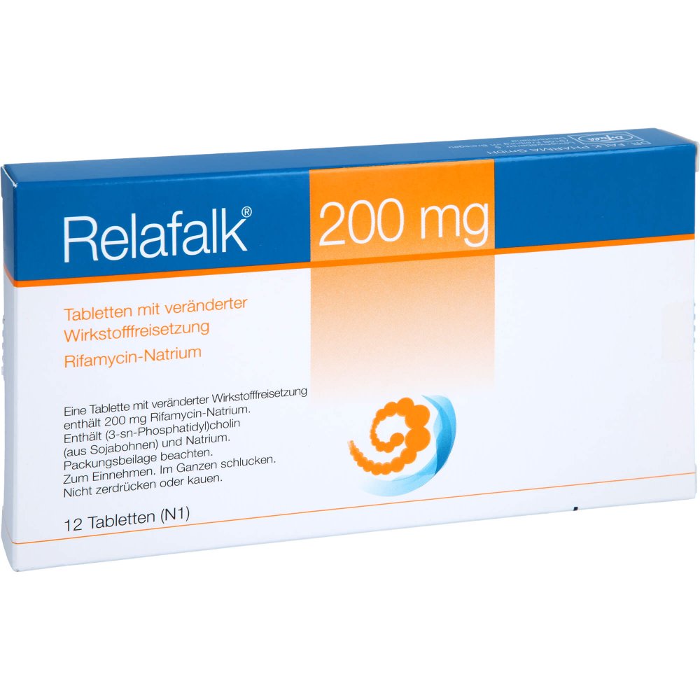 Das Produktfoto zeigt Relafalk 200 Mg Tabletten M.Veränd.Wirkst.-Frs. (12 stk) PZN 15388607
