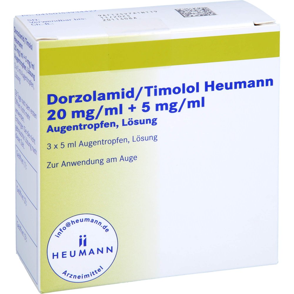 Dorzolamid/Timolol Heumann 20 Mg/Ml+5 Mg/Ml Atr (3X5 ml)