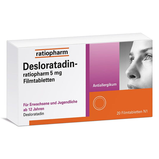 Desloratadin-Ratiopharm 5 Mg Filmtabletten (20 stk)