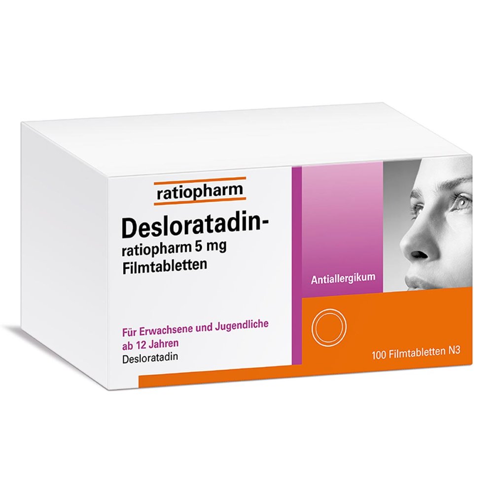 Desloratadin-Ratiopharm 5 Mg Filmtabletten (100 stk)