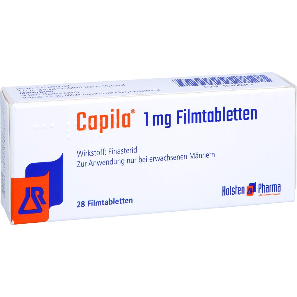 Das Produktfoto zeigt Capila 1 Mg Filmtabletten (28 stk) PZN 15400343