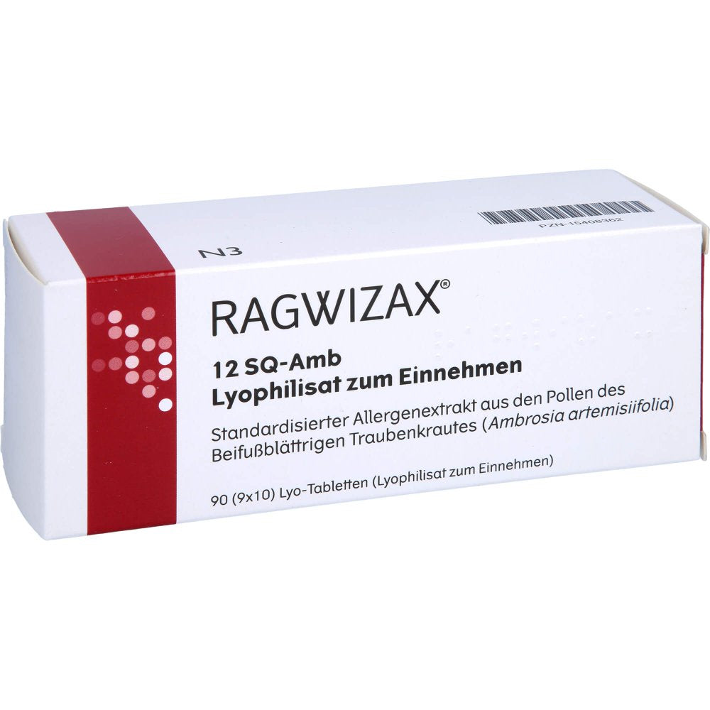 Das Produktfoto zeigt Ragwizax 12 Sq-Amb Lyophilisat Zum Einnehmen (90 stk) PZN 15408362