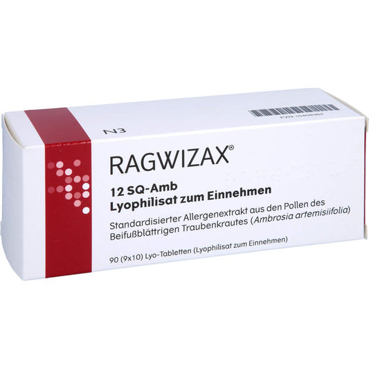 Das Produktfoto zeigt Ragwizax 12 Sq-Amb Lyophilisat Zum Einnehmen (90 stk) PZN 15408362