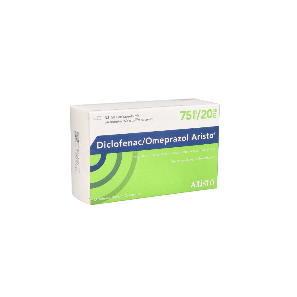 Diclofenac/Omeprazol Aristo 75 Mg/20 Mg Hvw (50 stk)