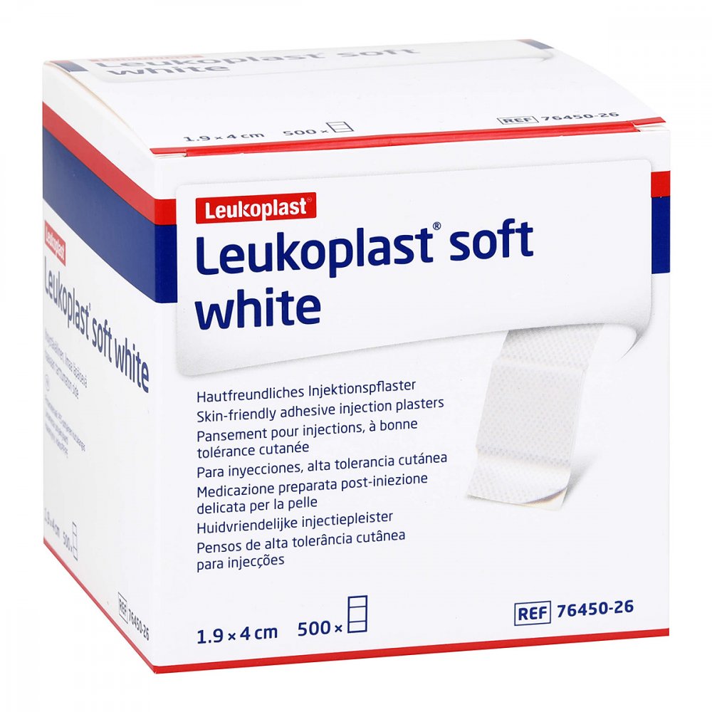 Leukoplast Soft White Injektionspfl.Str.19x40 Mm (500 stk)