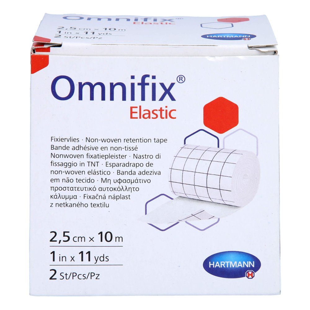 Das Produktfoto zeigt Omnifix Elastic 2,5 Cmx10 M Rolle (2 stk) PZN 15424450