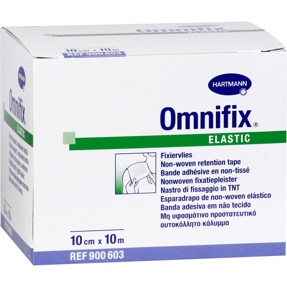 Das Produktfoto zeigt Omnifix Elastic 10 Cmx10 M Rolle (1 stk) PZN 15424496