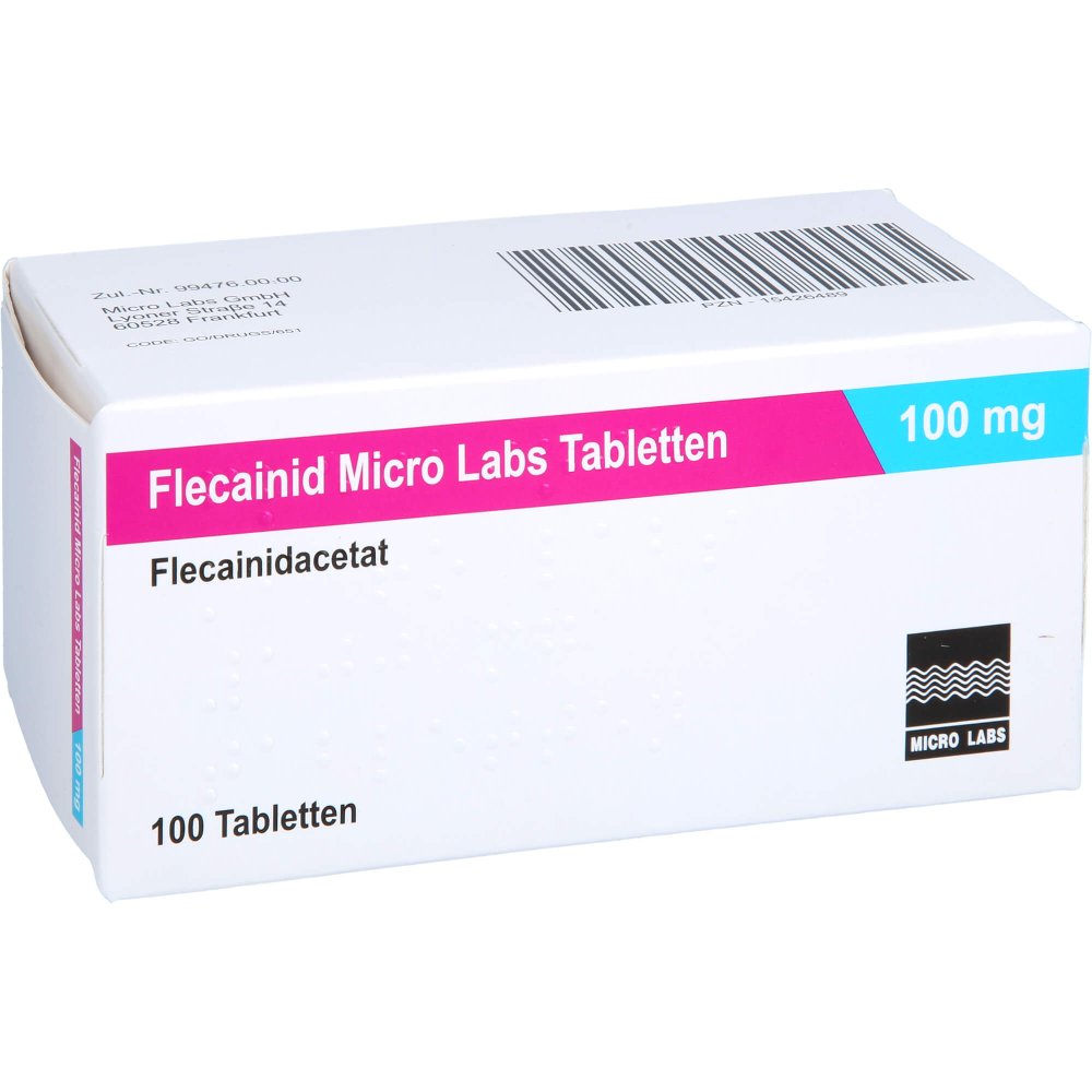 Das Produktfoto zeigt Flecainid Micro Labs 100 Mg Tabletten (100 stk) PZN 15426489