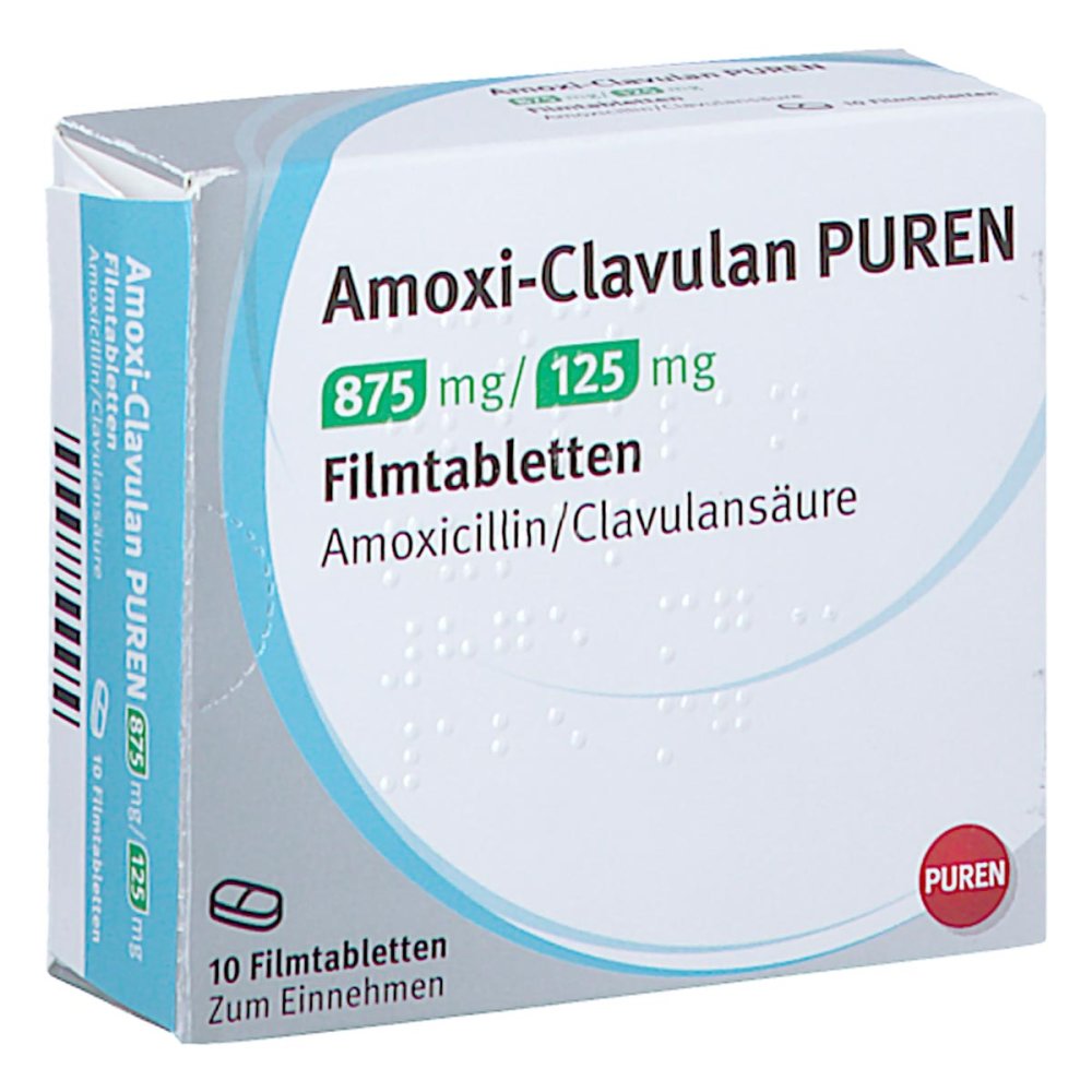 Amoxi-Clavulan Puren 875 Mg/125 Mg Filmtabletten (10 stk)