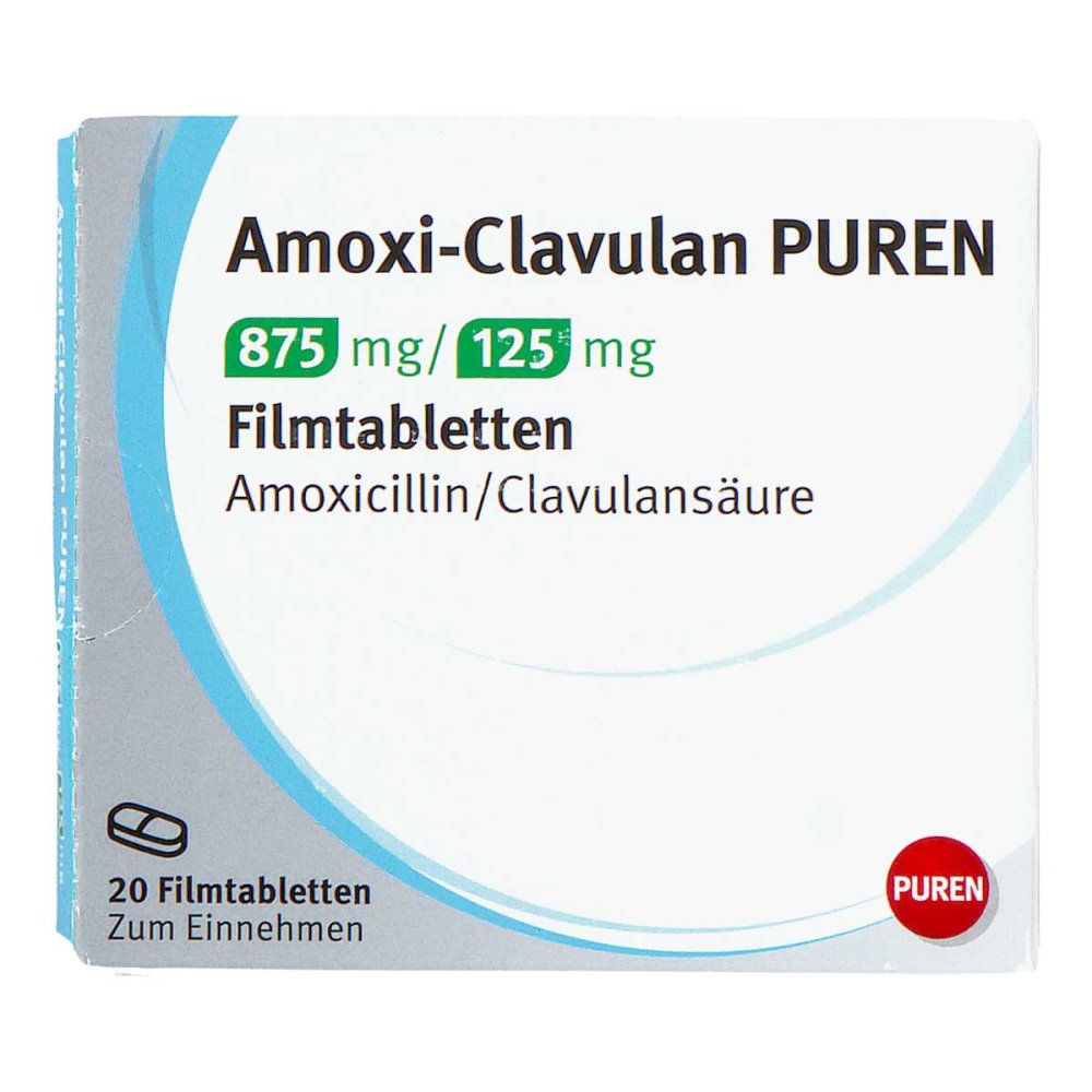 Amoxi-Clavulan Puren 875 Mg/125 Mg Filmtabletten (20 stk)