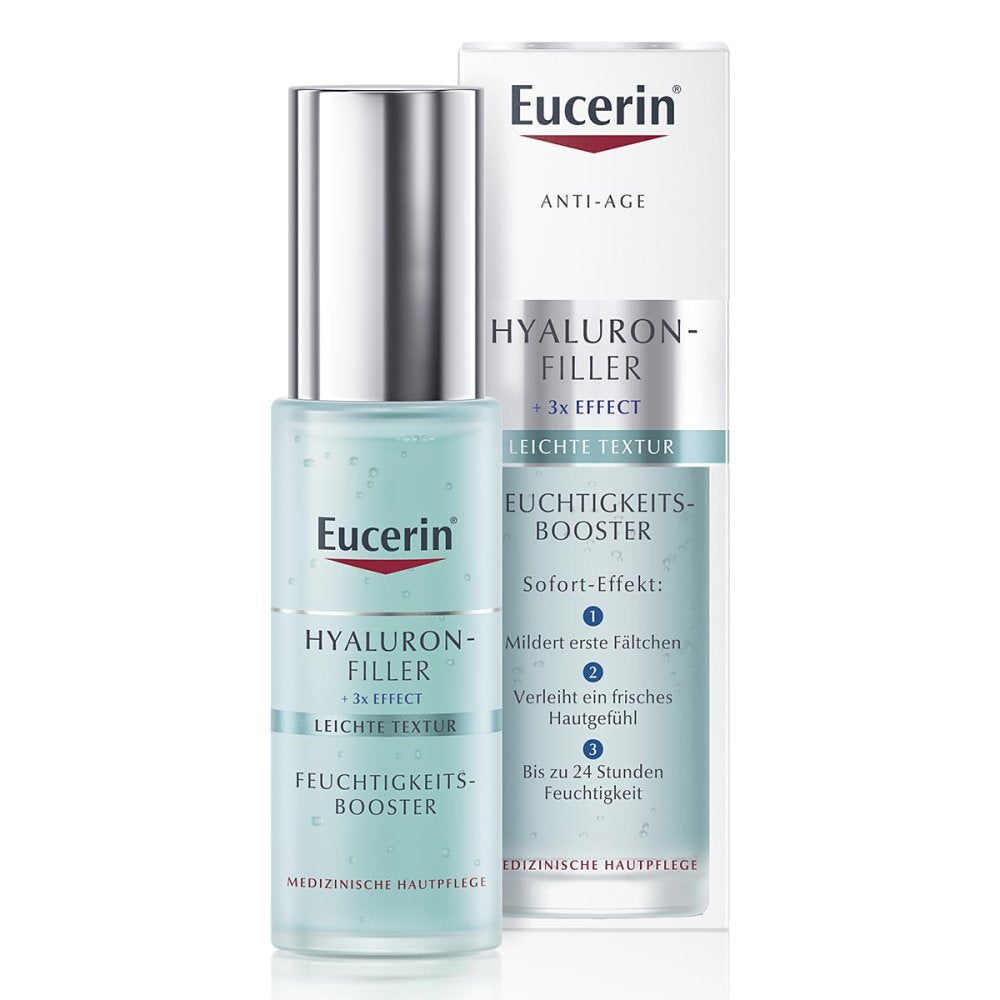 Das Produktfoto zeigt Eucerin Anti-Age Hyaluron-Filler Feuchtigk.Booster (30 ml) PZN 15560354