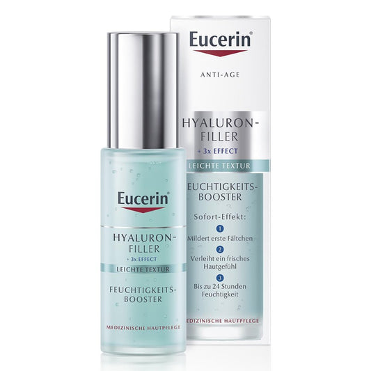 Das Produktfoto zeigt Eucerin Anti-Age Hyaluron-Filler Feuchtigk.Booster (30 ml) PZN 15560354