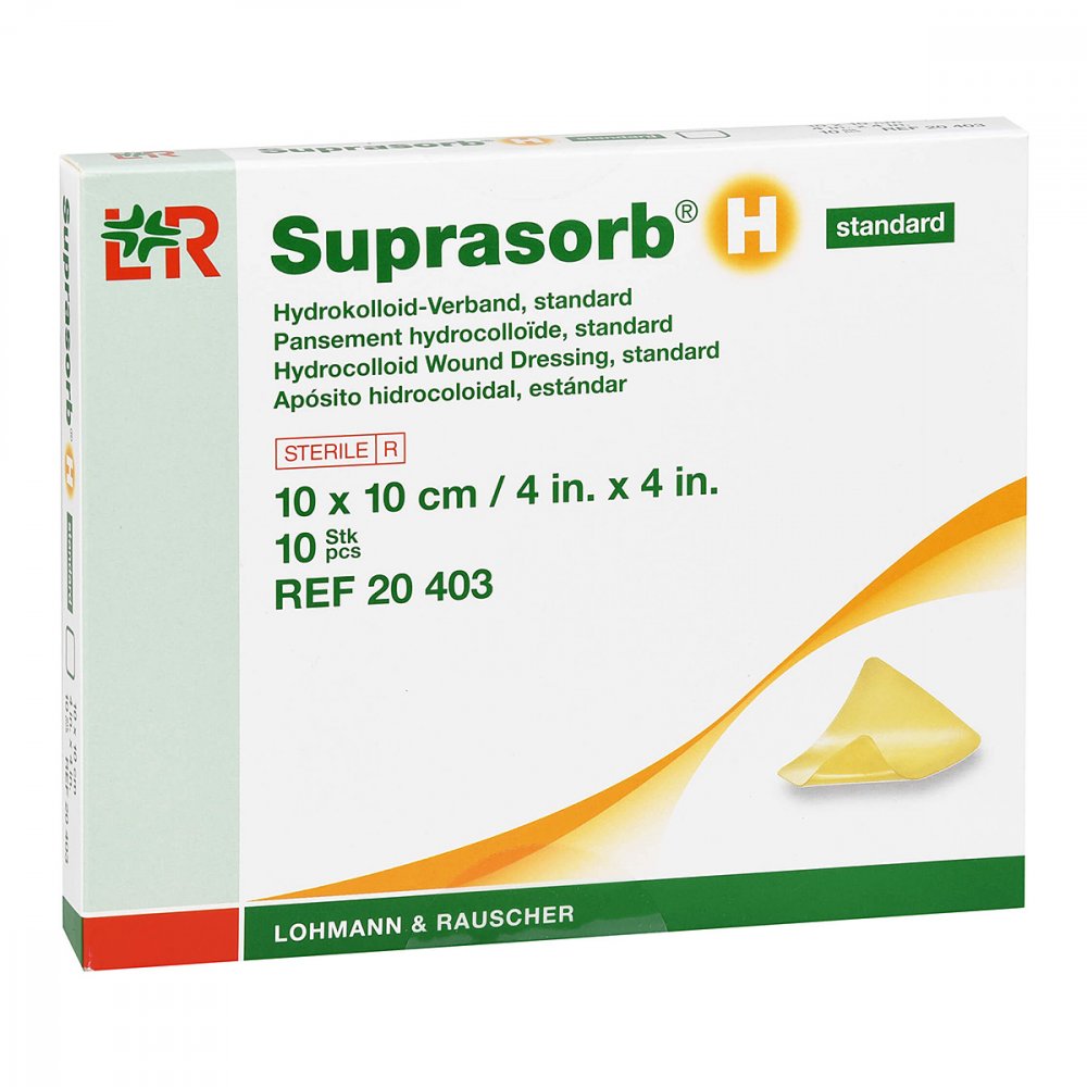 Suprasorb H Hydrokoll.Verb.Standard 10x10 Cm (10 stk)