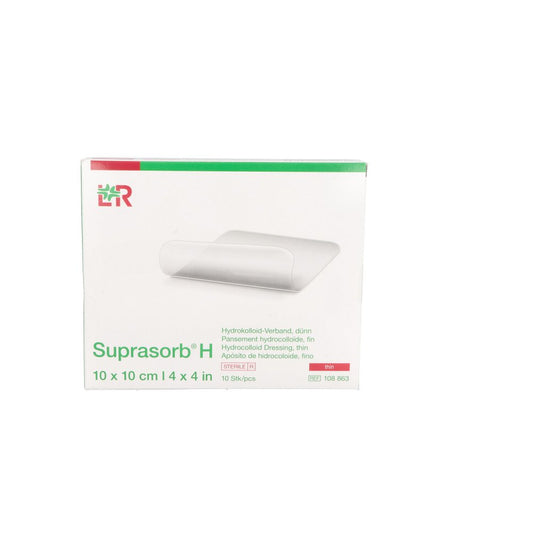 Das Produktfoto zeigt Suprasorb H Hydrokoll.Verb.Dünn 10x10 Cm (10 stk) PZN 15563358