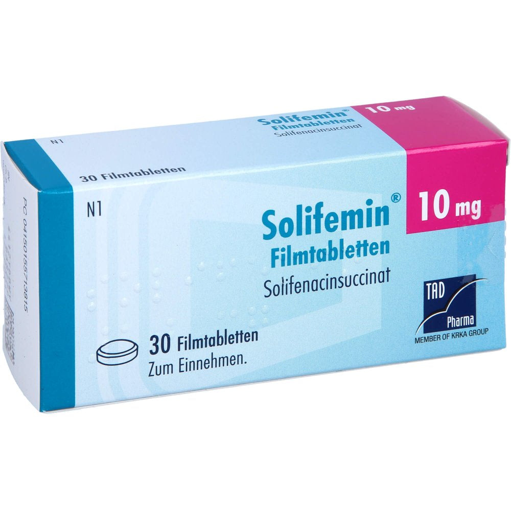 Das Produktfoto zeigt Solifemin 10 Mg Filmtabletten (30 stk) PZN 15571381