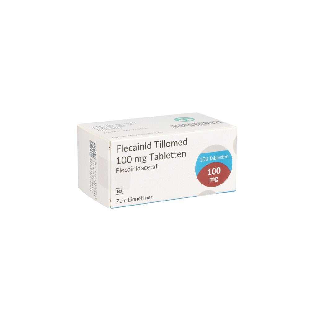 Das Produktfoto zeigt Flecainid Tillomed 100 Mg Tabletten (100 stk) PZN 15576711