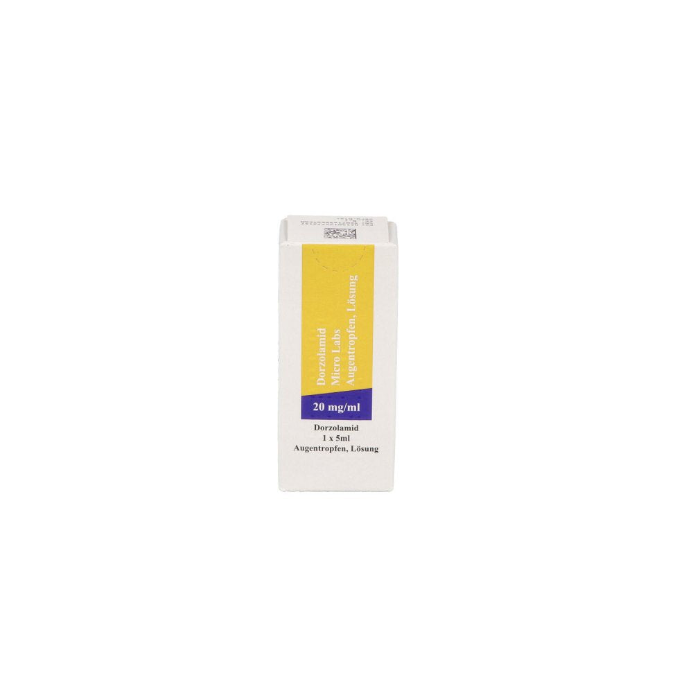 Das Produktfoto zeigt Dorzolamid Micro Labs 20 Mg/Ml Augentropfen (1X5 ml) PZN 15577314