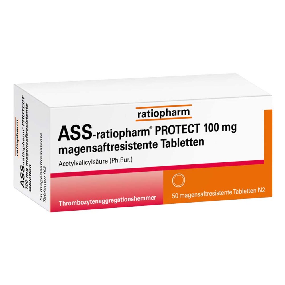 Ass-Ratiopharm Protect 100 Mg Magensaftr.Tabletten (50 stk)