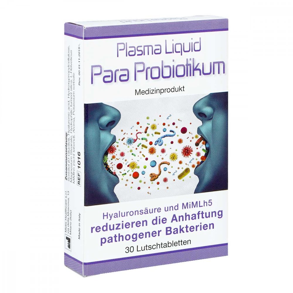 Das Produktfoto zeigt Plasma Liquid Para Probiotikum Lutschtabletten (30 stk) PZN 15582551