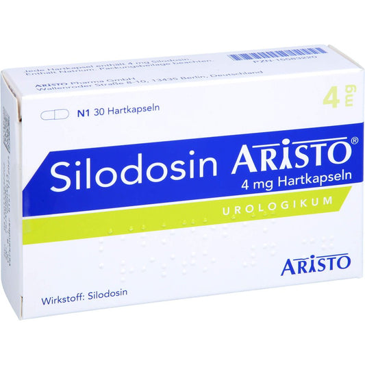 Das Produktfoto zeigt Silodosin Aristo 4 Mg Hartkapseln (30 stk) PZN 15583220