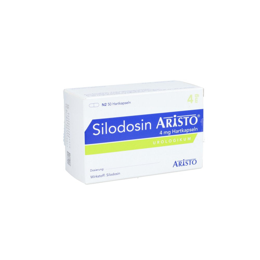 Das Produktfoto zeigt Silodosin Aristo 4 Mg Hartkapseln (50 stk) PZN 15583237
