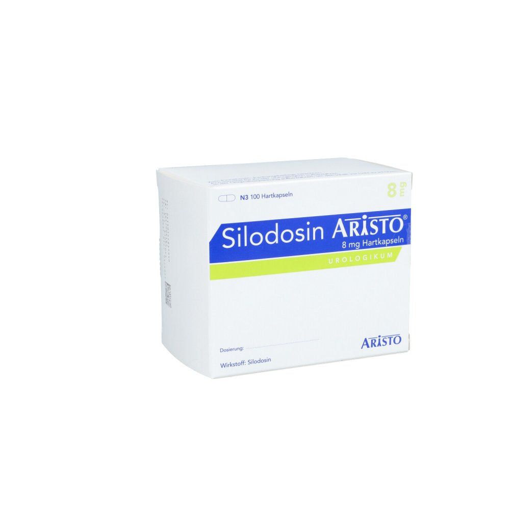 Das Produktfoto zeigt Silodosin Aristo 8 Mg Hartkapseln (100 stk) PZN 15583295