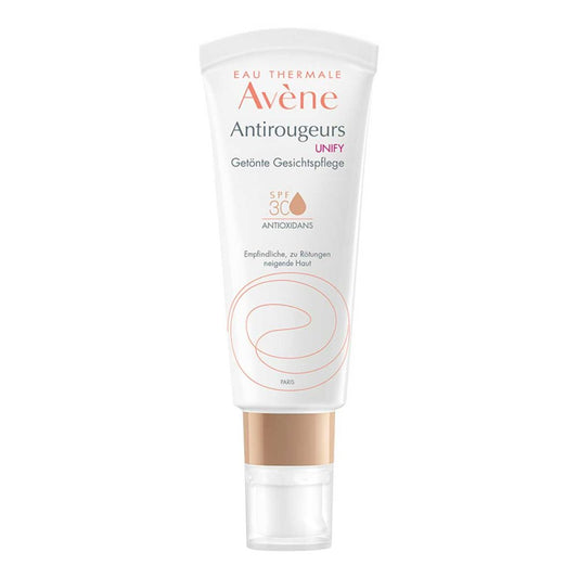 Das Produktfoto zeigt Avene Antirougeurs Unify Getönte Pflege Cr.Spf 30 (40 ml) PZN 15584745