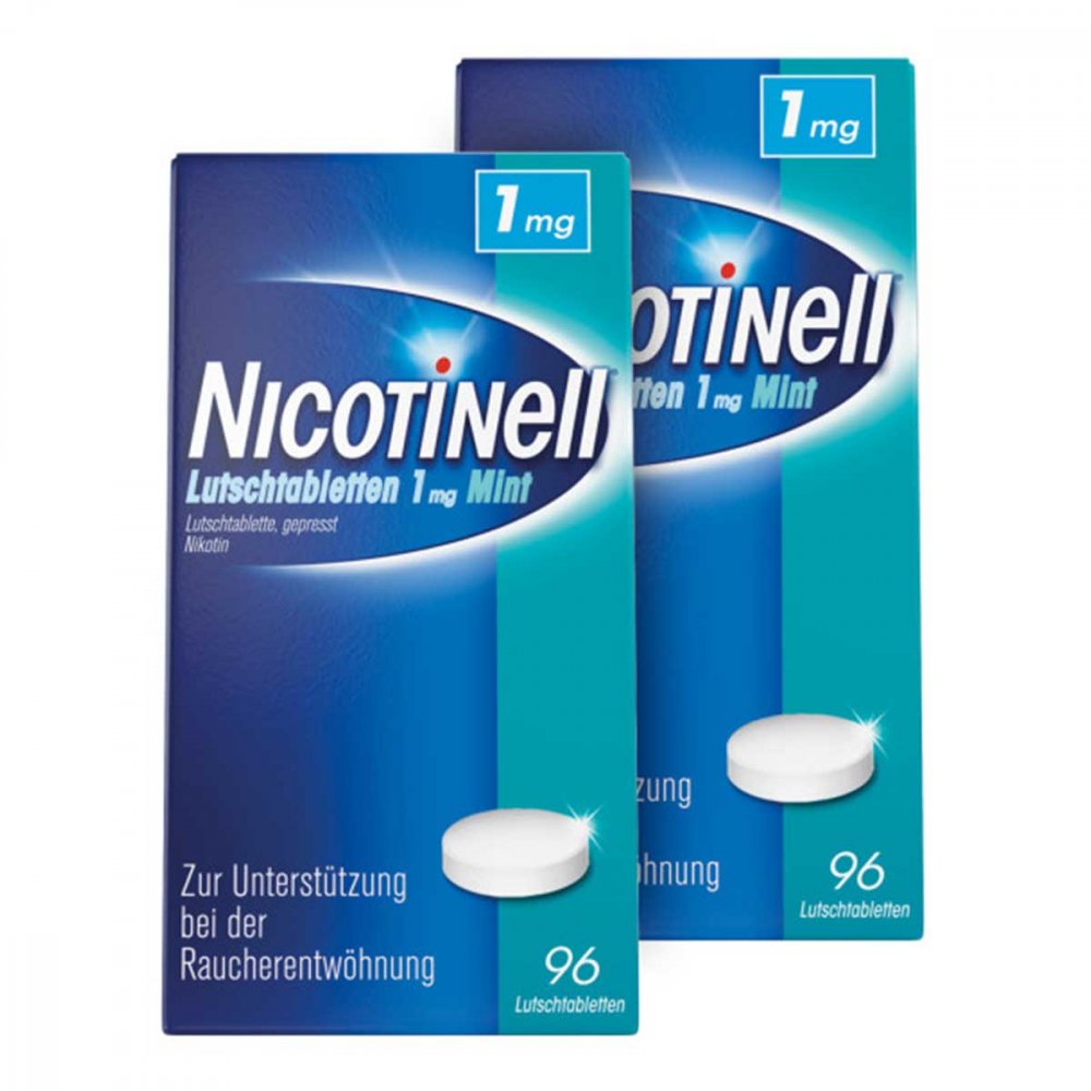 Das Produktfoto zeigt Nicotinell Lutschtabletten 1 Mg Mint (2X96 stk) PZN 15617456