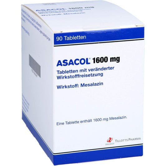 Das Produktfoto zeigt Asacol 1600 Mg Tabletten M.Veränd.Wirkst.-Frs. (90 stk) PZN 15619047