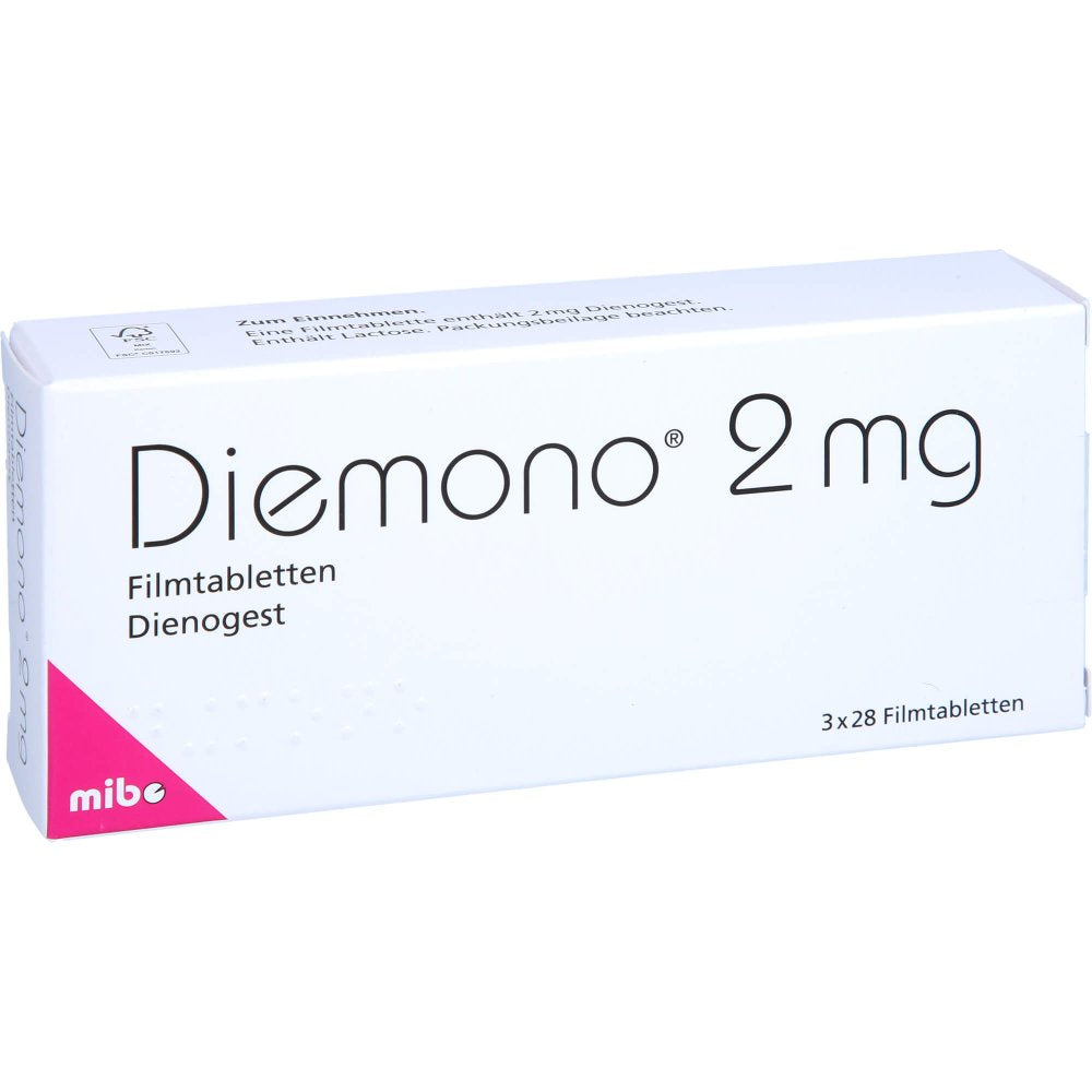 Das Produktfoto zeigt Diemono 2 Mg Filmtabletten (3X28 stk) PZN 15628891