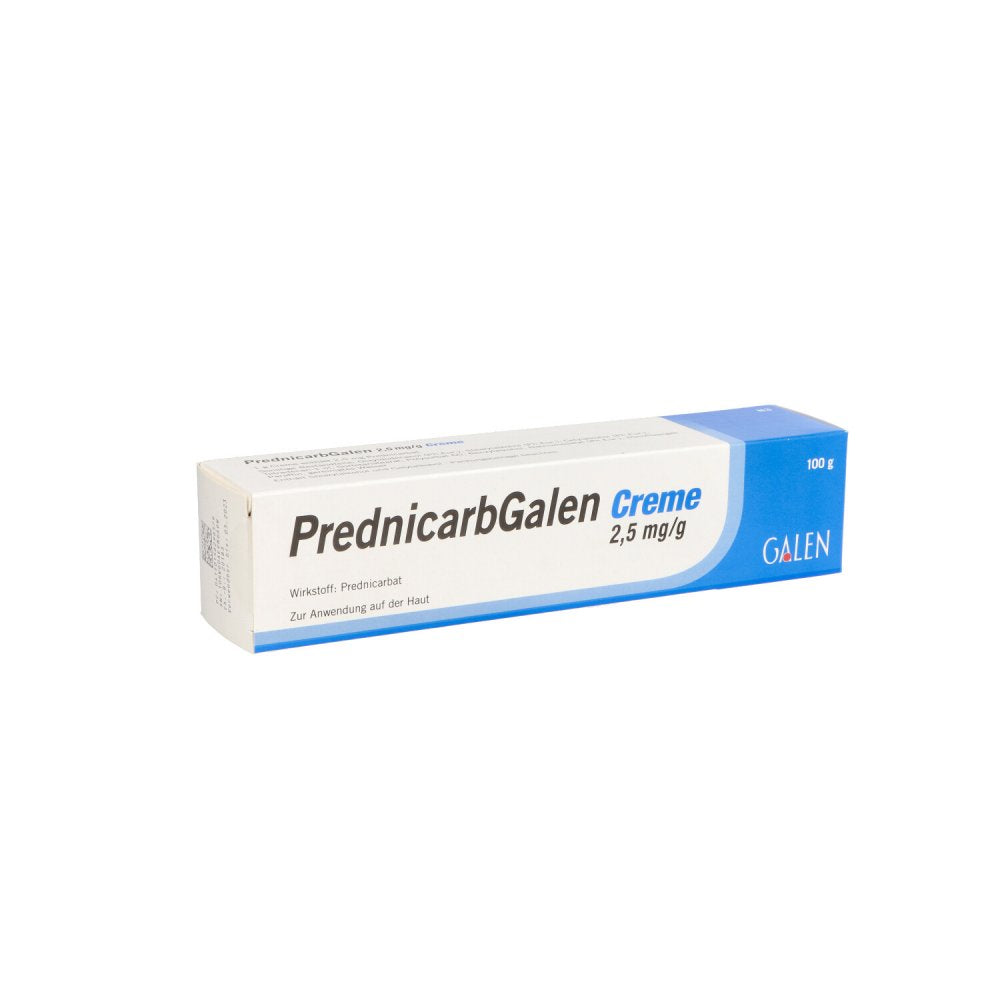 Das Produktfoto zeigt Prednicarbgalen 2,5 Mg/G Creme (100 g) PZN 15629637