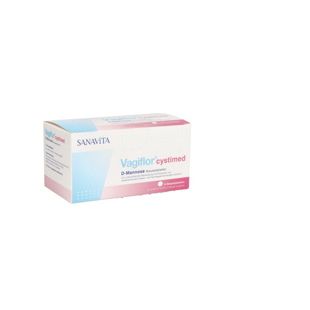 Das Produktfoto zeigt Vagiflor Cystimed D-Mannose Brausetabletten (14 stk) PZN 15630824