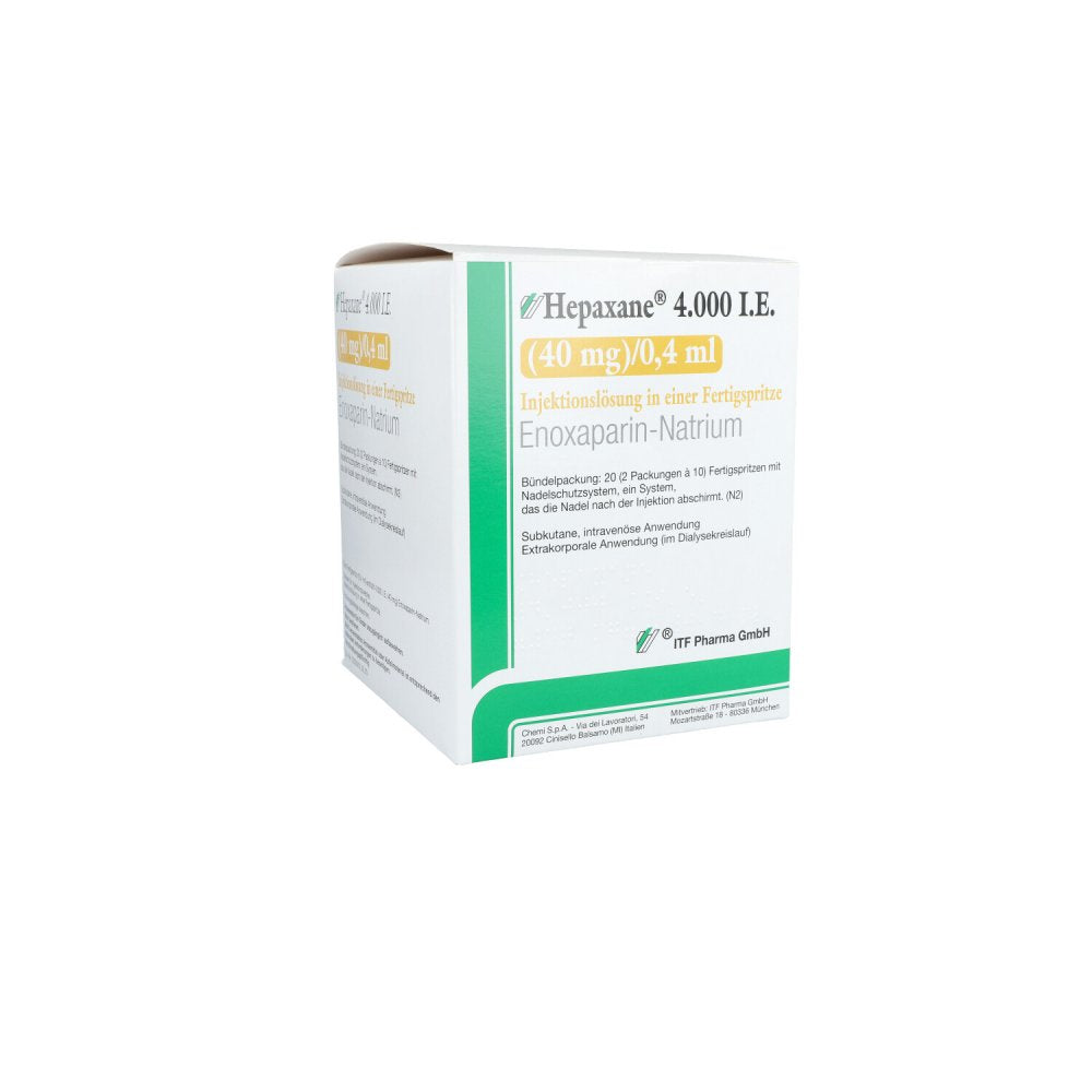 Hepaxane 4.000 I.E. 40 Mg/0,4 Ml Inj.-Lsg.I.E.Fs (20 stk)
