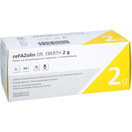 Cefazolin Dr.Eberth 2 G P.Z.H.E.Inj.-/Inf.-L.Dsfl. (10X2 g)