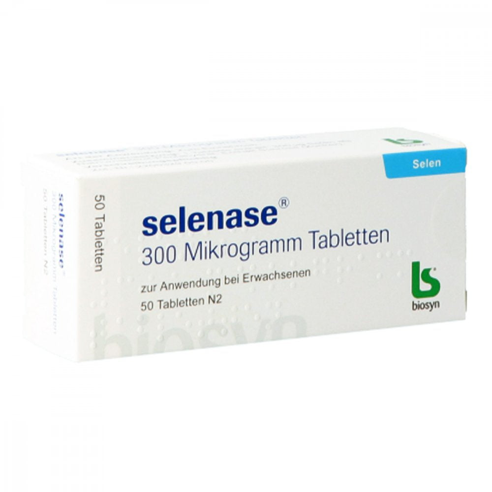 Das Produktfoto zeigt Selenase 300 Mikrogramm Tabletten (50 stk) PZN 15736095