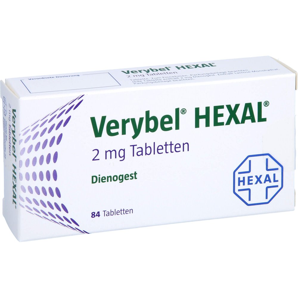 Das Produktfoto zeigt Verybel Hexal 2 Mg Tabletten (84 stk) PZN 15741044