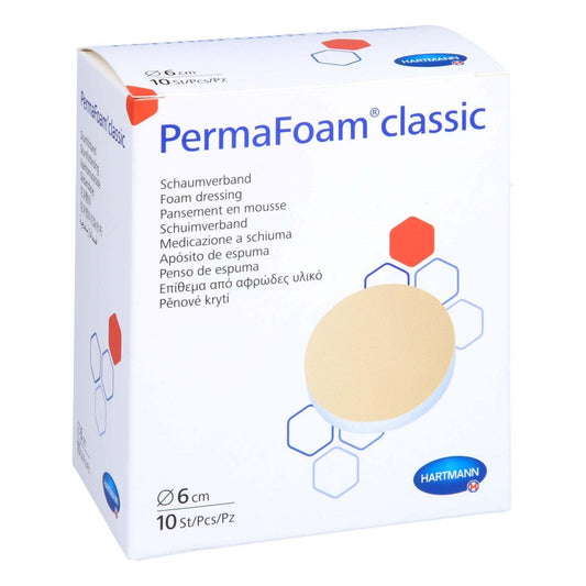 Das Produktfoto zeigt Permafoam Classic Schaumverband Rund 6 Cm (10 stk) PZN 15744539