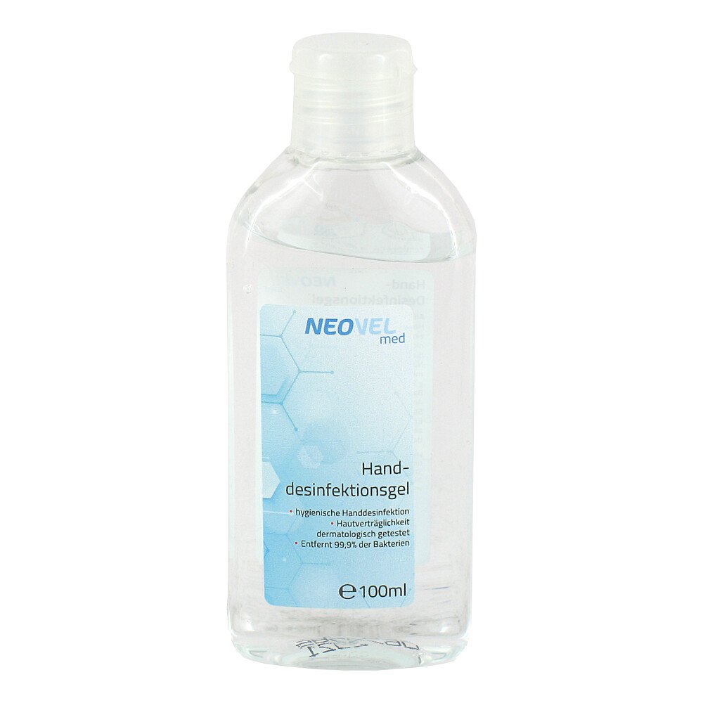 Das Produktfoto zeigt Neovel Med Handdesinfektionsgel (100 ml) PZN 15745473