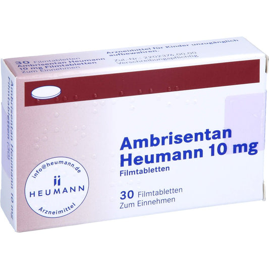 Das Produktfoto zeigt Ambrisentan Heumann 10 Mg Filmtabletten (30 stk) PZN 15747101