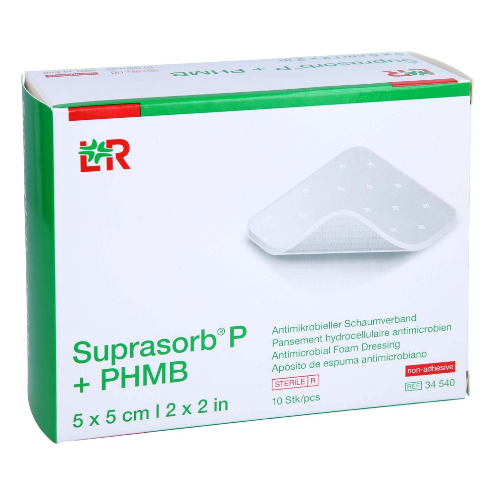 Suprasorb P+Phmb Schaumverband 5x5 Cm (10 stk)