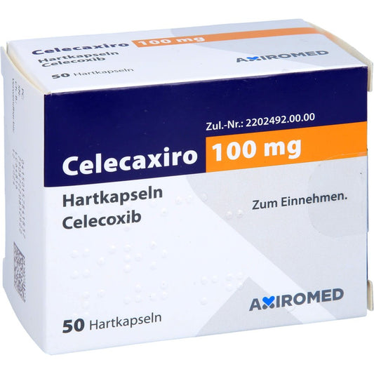 Das Produktfoto zeigt Celecaxiro 100 Mg Hartkapseln (50 stk) PZN 15784183