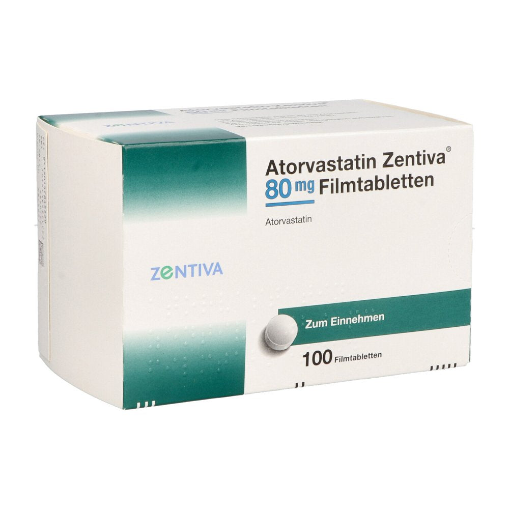 Atorvastatin Zentiva 80 Mg Filmtabletten (100 stk)
