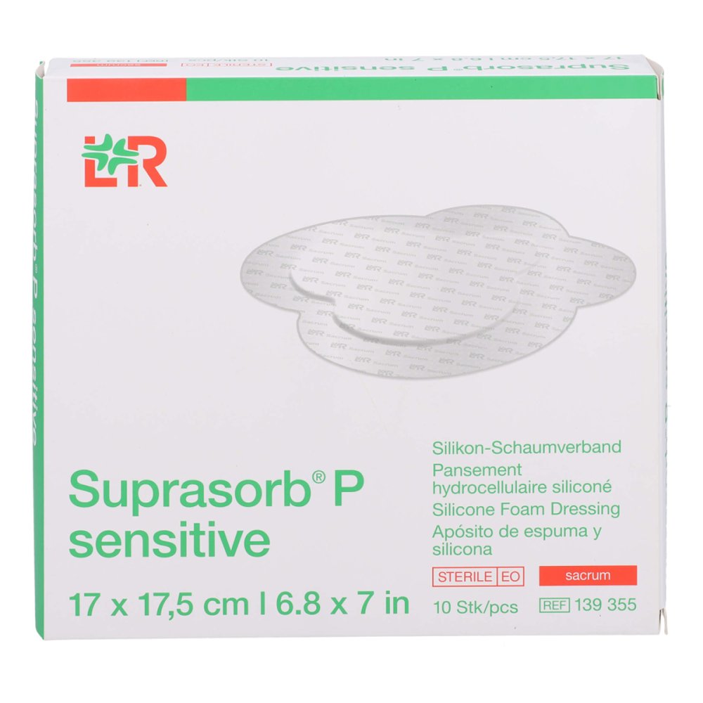 Suprasorb P Sensitive Pu-Schaumv.Sacr.Bor.17x17,5 (10 stk)