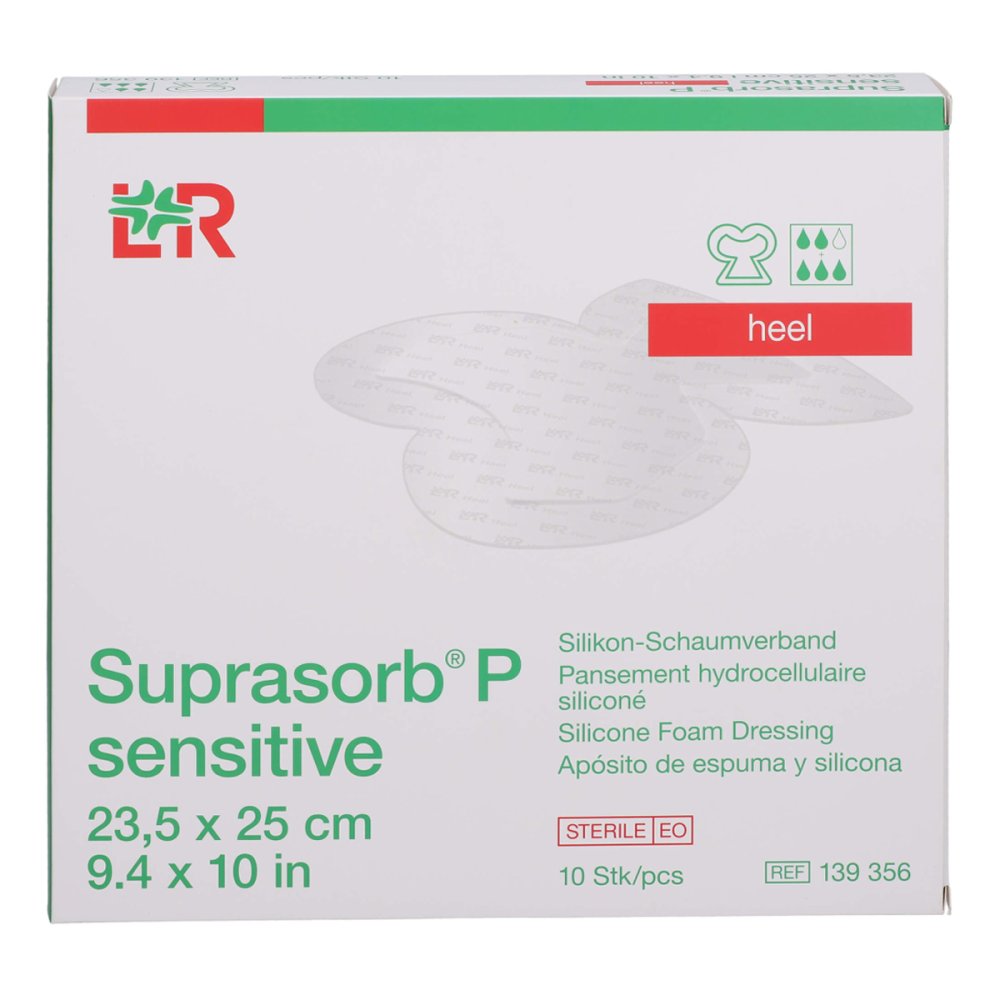 Das Produktfoto zeigt Suprasorb P Sensitive Pu-Schaumv.Heel Bor.23,5x25 (10 stk) PZN 15785952