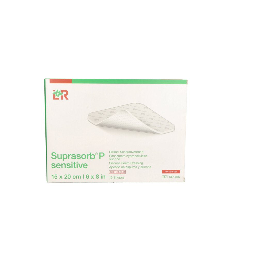 Das Produktfoto zeigt Suprasorb P Sensitive Pu-Schaumv.Non-Bor.15x20cm (10 stk) PZN 15786213