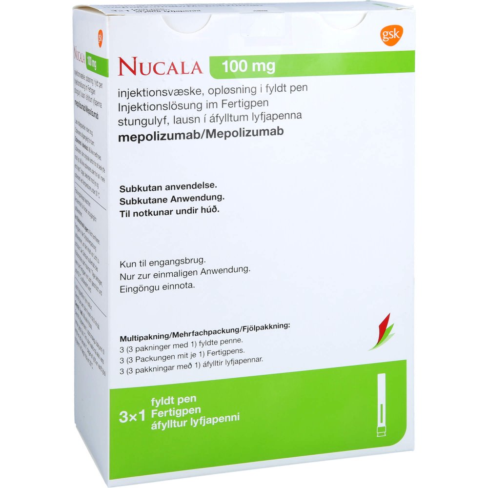 Nucala 100 Mg Injektionslösung Im Fertigpen (3X1 ml)